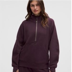 Lululemon Scuba Oversized Hoodie Half Zip Long XS/S Black Plum NWT